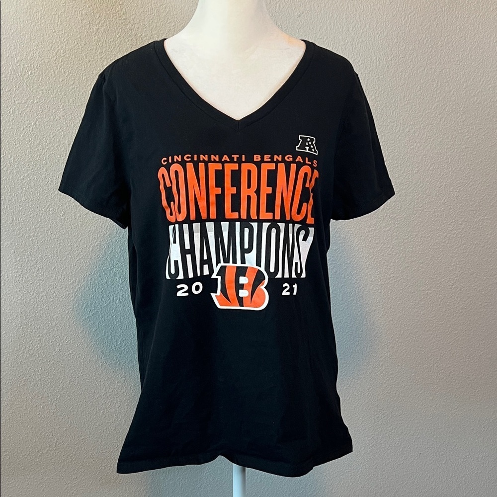 NFL Team Apparel Cincinnati Bengals AFC Championship Shirt Size Large